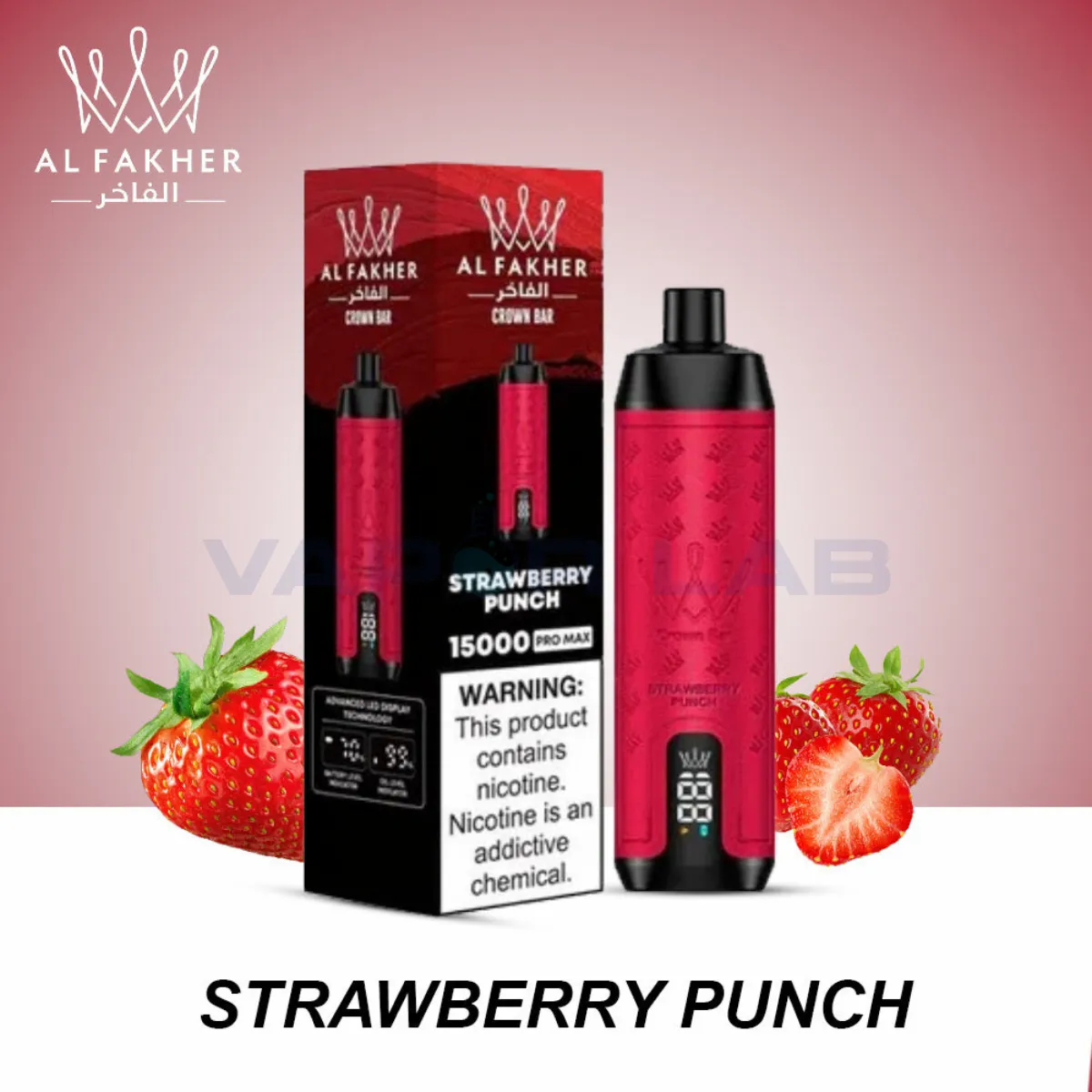Strawberry Al fakher crown bar 15000