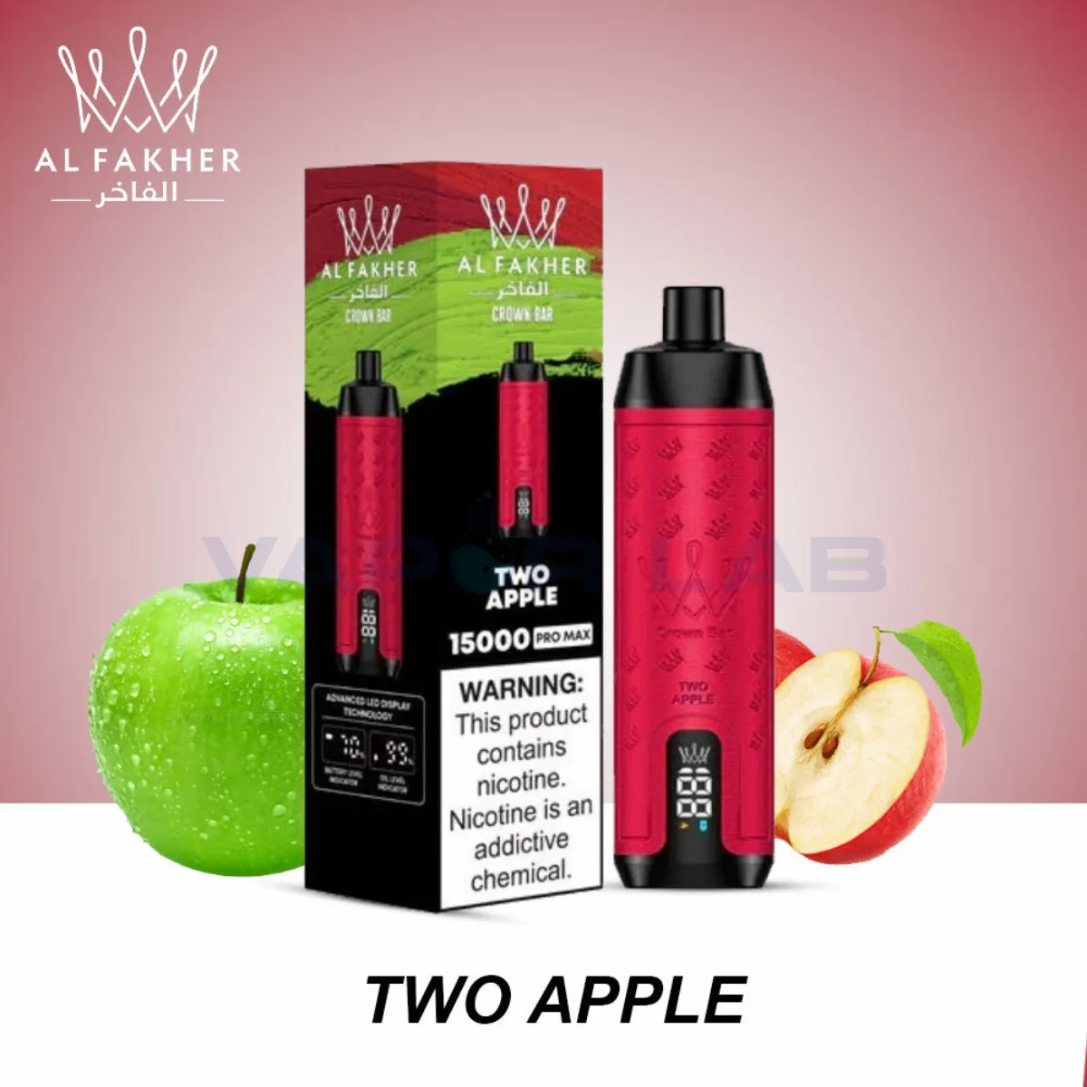Two apple Al fakher crown bar 15000