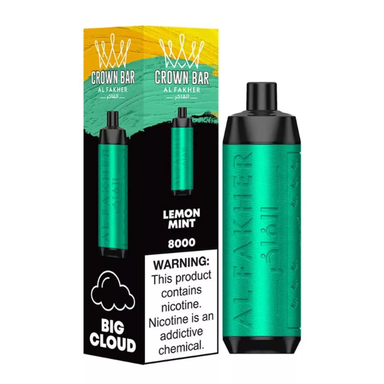 lemon mint Alfakher Crown bar 8k