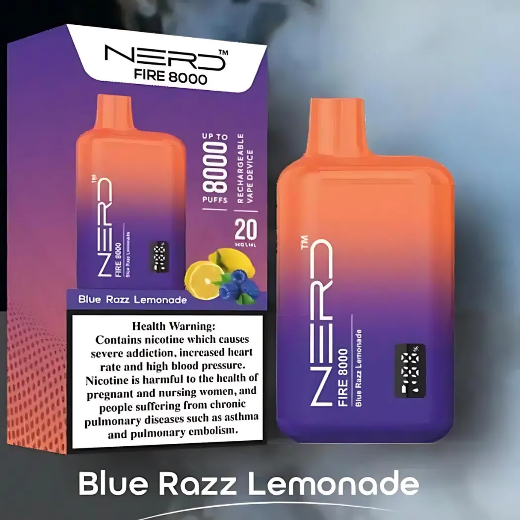 Blue Razz Lemonade Nerd fire Disposable 8000