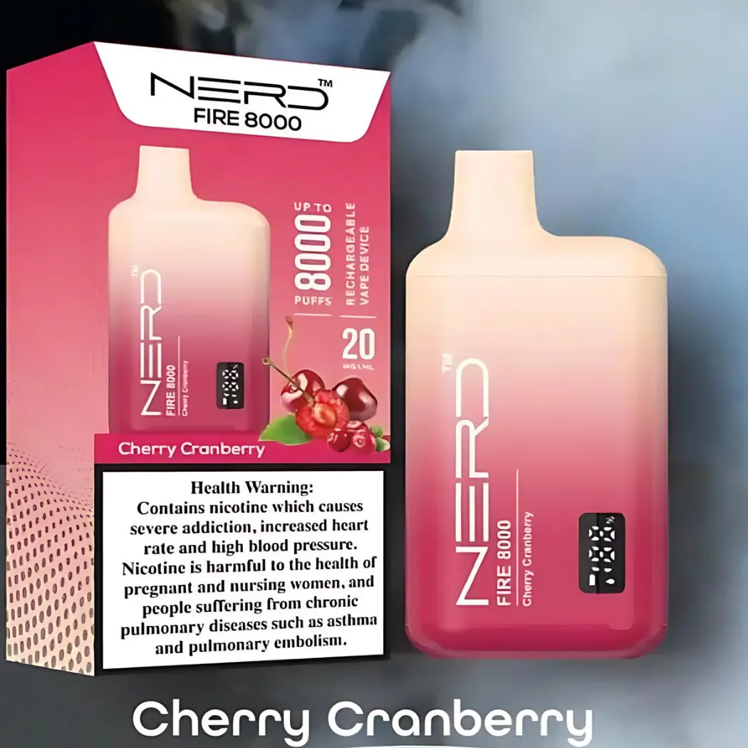 Nerd fire Disposable 8000 Sharjah Cherry cranberry