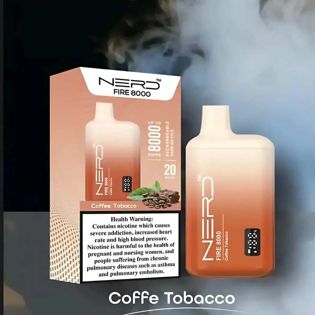 Coffee tobacco Nerd fire Disposable 8000