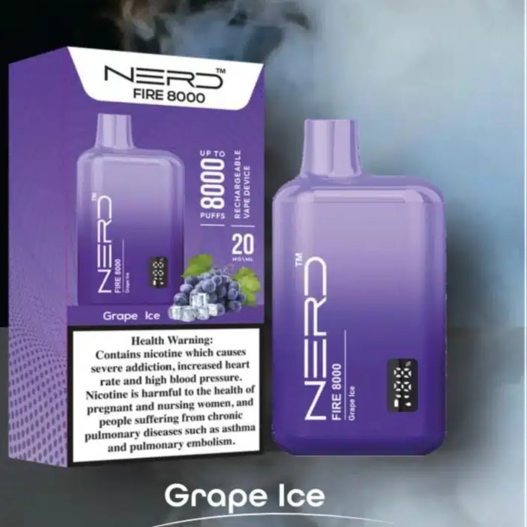 Grape Ice Nerd fire Disposable 8000