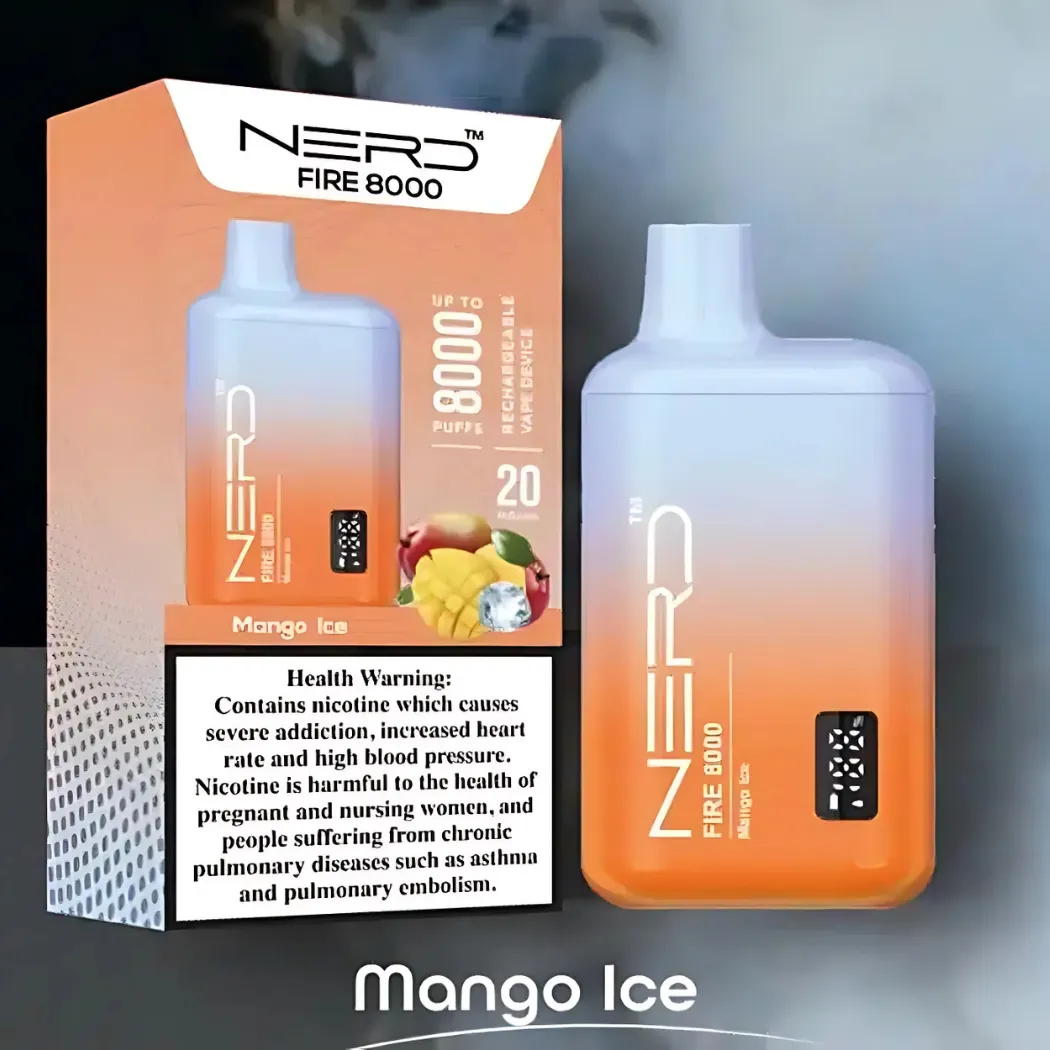 Mango Ice Nerd fire Disposable 8000
