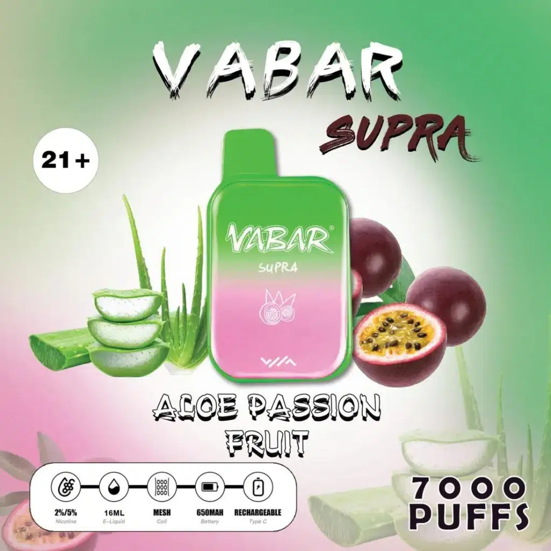 Aloe Passion fruit Vabar Supra 7000