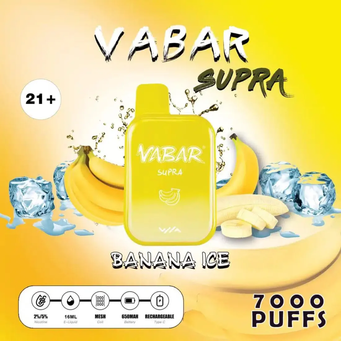 Vabar Supra 7000 banana ice