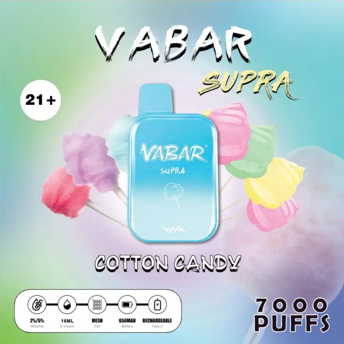 Cotton candy Vabar Supra 7000