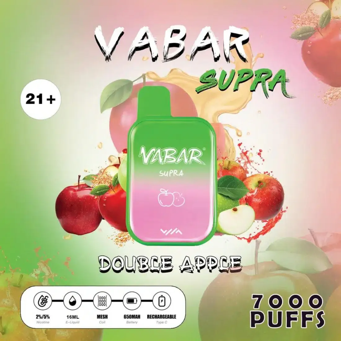 double apple dubai disposable Vabar Supra 7000