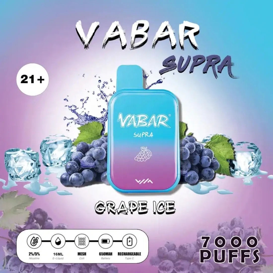 Vabar Supra 7000 grape ice