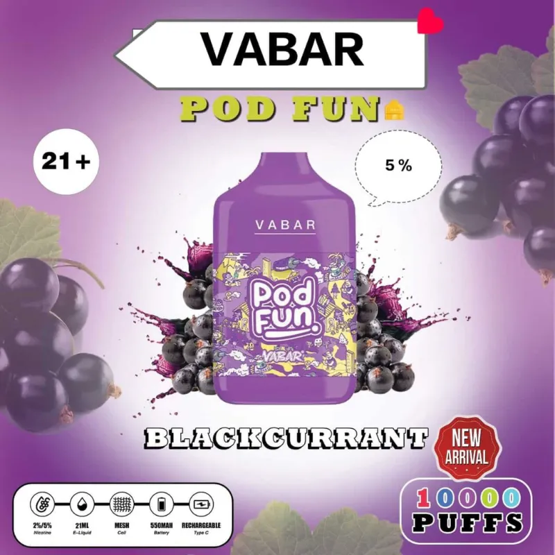 Vabar Pod Fun Disposable dubai 10000 Blackcurrant