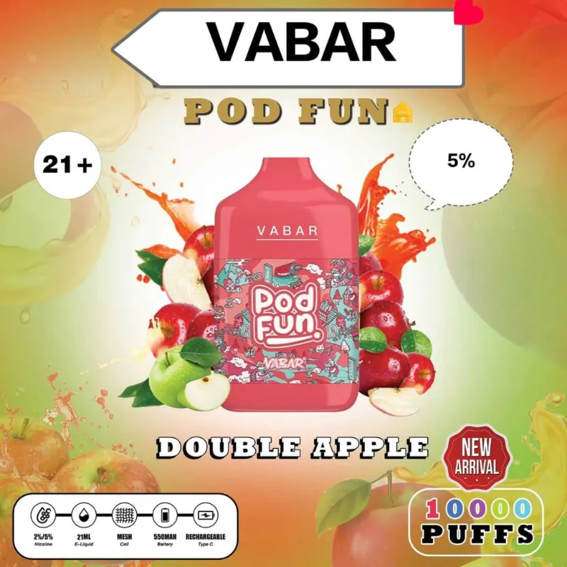 Double Apple Vabar Pod Fun Disposable dubai 10000