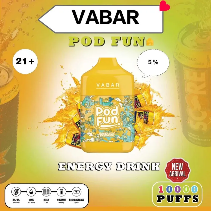 Vabar Pod Fun Disposable dubai 10000 Energy drink
