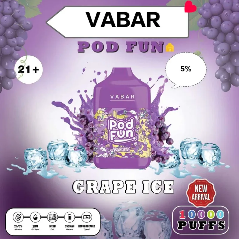 grape Ice Vabar Pod Fun Disposable dubai 10000