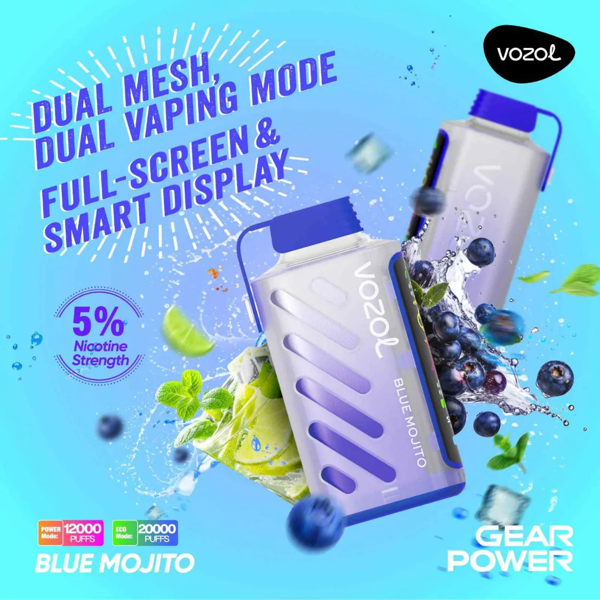 Blue Mojito dubai vozol gear power 20k