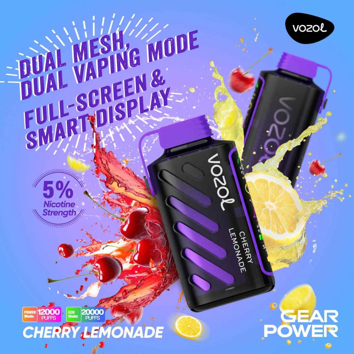 vozol gear power 20k Cherry lemonade