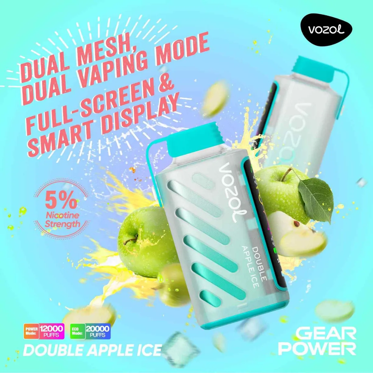 Double apple ice vozol gear power 20k