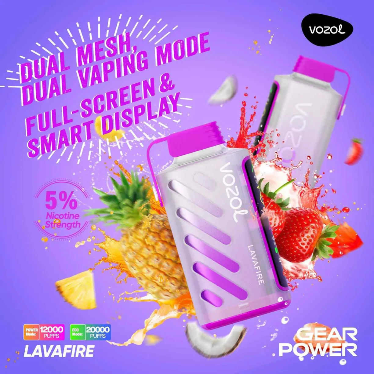 Lava fire dual mode vozol gear power 20k