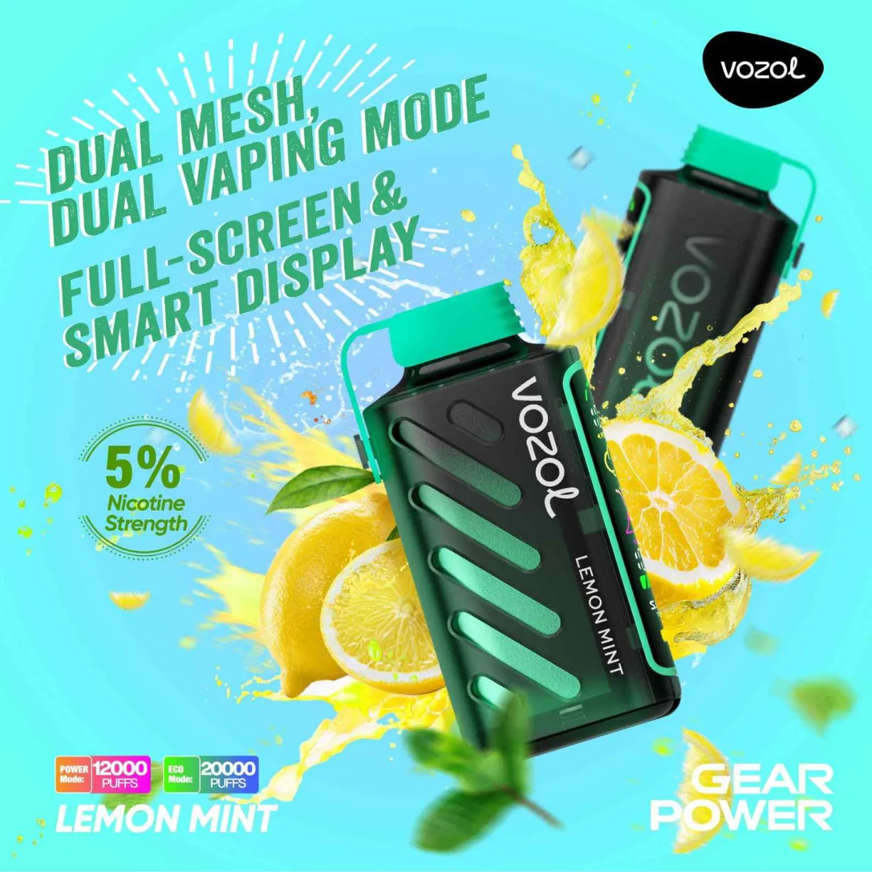 vozol gear power 20k Lemon mint