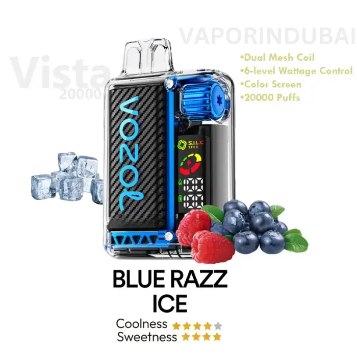 Blue razz ice vozol vista 20000